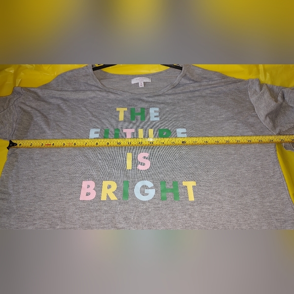 New Directions Studio Curvy, 1X, Gray with Graphic, 3/4 Sleeve, Pre-owned - Picture 7 of 9